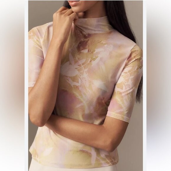 NWT Size XS - Anthropologie Mesh Short-Sleeve Top (NWT US$ 68) - Picture 1 of 8